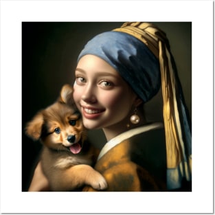 Puppy Love Pearls: National Puppy Day Posters and Art